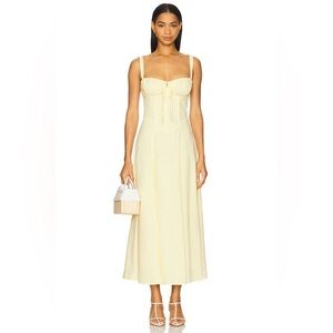 SNDYS: Alessia Drop Waist Dress in Lemon NWT